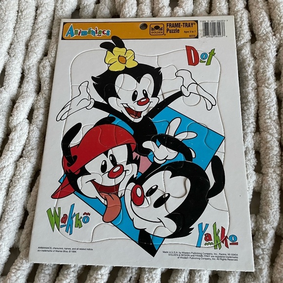 GOLDEN & DESIGN ANIMANIACS FRAME TRAY PUZZLE WARNER BROS 1994 - Picture 4 of 5